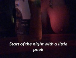 luvmyhotwife25:  The wife and I were able to get a much needed date night in last night.  Kids all set in the camper with movies and we found a dive bar with live music.  Here are a couple pics of last night’s progression.  She was really ready to let