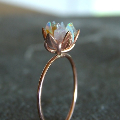 sosuperawesome: Lotus Flower Rings  Gemologies on Etsy  See our #Etsy or #Jewelry tags  