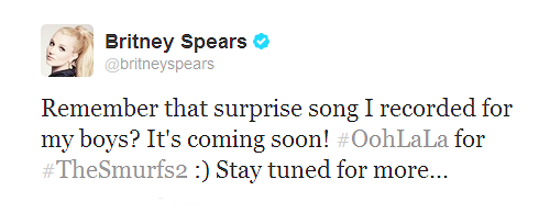 britvato:JFC SHE RECORDED A NEW SONG FOR THE SMURFS 2 OM,FGGGG