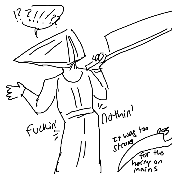 Syan_Draw on X: @semperlenity Pyramid head is my main in DBD and I was  there when he was in beta test before they nerfed his (actual) ass. The  fanarts are correct 👏