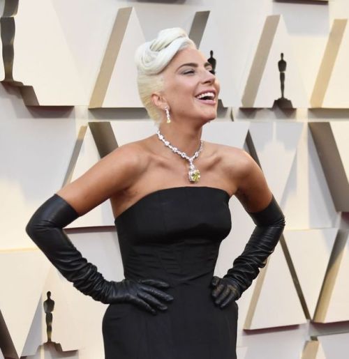 themakeupbrush:Lady Gaga and her $50,000,000 necklace in Alexander McQueen at the 2019 Oscars