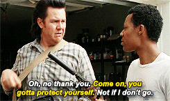 thewalkinggifs:Eugene Porter in Spend (05x14)-So you’re aware; I’m on record as stating that I should not be here. You well know that I’m not combat ready or even for that matter combat inclined. -You never are till you are.