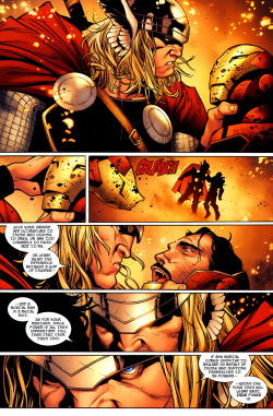 kimmsauce:  Thor #003 So I’ve gone into raptures about this scene in the past, but since it is one of my all time favourites, I had to bring it back today. Aside from my utter delight whenever something bad happens to Tony Stark, I do actually love