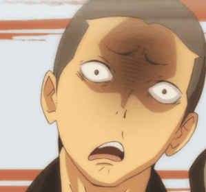 haikyuuliberos:  riotingwithowls:  Please appreciate Tanaka’s facial expressions with me.   IM CRYIN