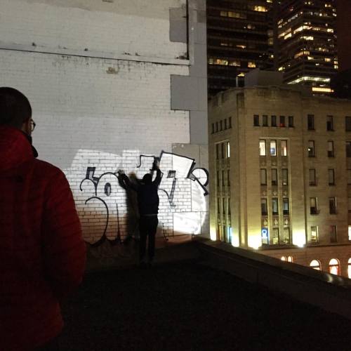 Late night drunk #rooftop action in #montreal @bartolomegraziana #aδelphos #atr&rsquo;s #w