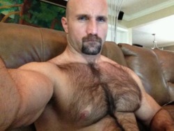 Would love to worship those hairy pecs and