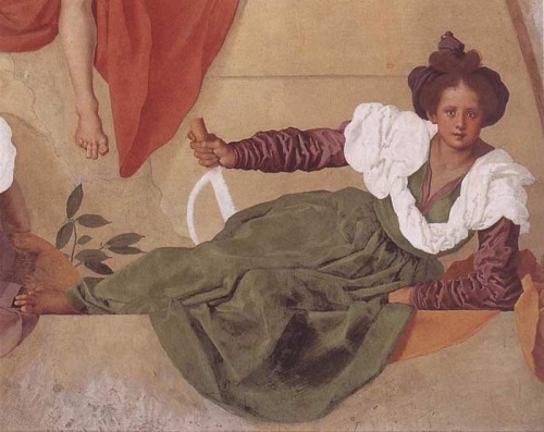 Jacopo Pontormo: Vertumnus and Pomona (detail), Villa de Medici, Poggio a Caiano ca. 1518-1522