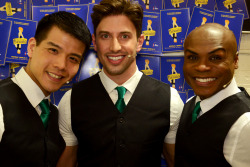 bcefa:  Telly Leung, Nick Adams and Nathan Lee Graham backstage at Broadway Backwards 2016. 