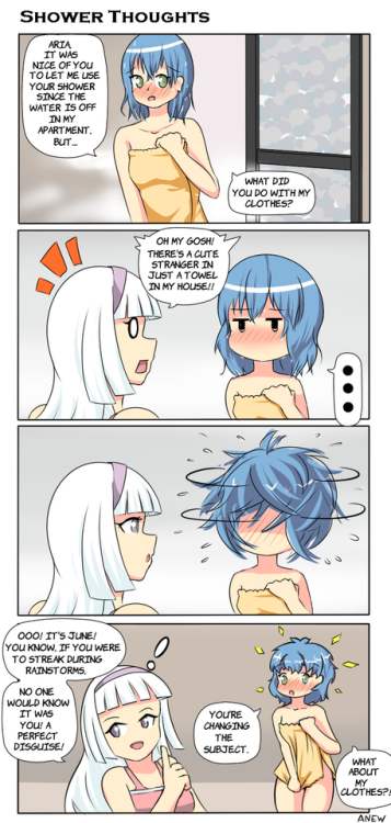 anewenfartist: Just a little one page 4koma type thing. I think going forward I do want to try out s