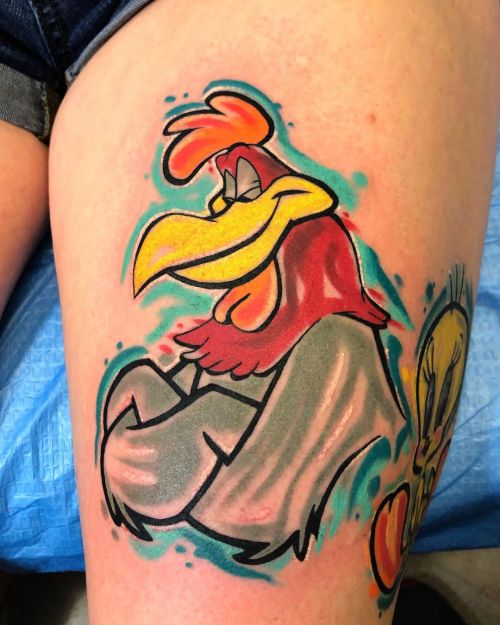 Tattoo uploaded by Cosmo Cam  I say Foghorn leghorn from the other dat   Tattoodo