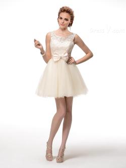 dressvbridal:  Beauteous A-Line Scoop Bowknot Lace Short/Mini Homecoming Dress - Dressv.com dress»http://www.dressv.com/product/10949451.html more»http://www.dressv.com/homecoming-dresses-2014-c103448/ 