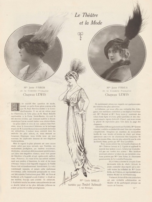 La Mode du temps, supplément au journal Le Temps.15 Décembre 1912.