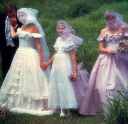 periodicult:Gunne Sax, Seventeen magazine, February 1984. Photograph by Marcy Maloy.