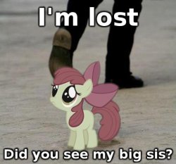 Awww! ;w; Don&rsquo;t worry Apple Bloom, I&rsquo;ll help you find her! &lt;3