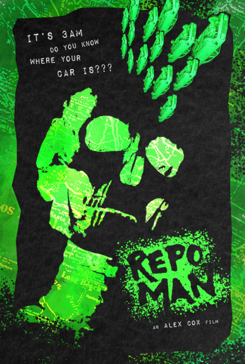 REPO MAN dir. Alex Cox design/illustration: DRW.mov/Drew Phillips