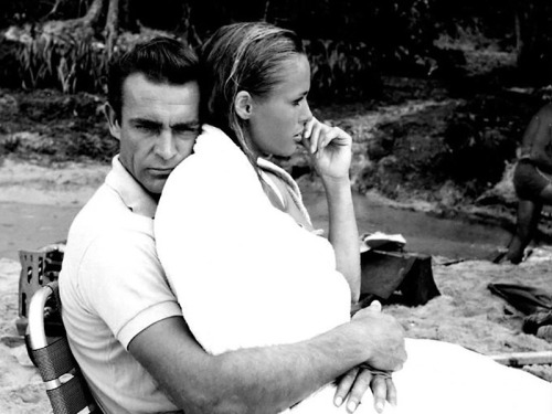 Sean Connery, Ursula Andress / on location in Jamaica during production of Terence Young’s Dr. No (1