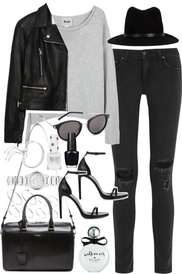 Outfit for a winter date by ferned featuring a winter outfit
Acne Studios cotton shirt, 220 AUD / Zara jacket, 135 AUD / Rag & bone super skinny jeans, 410 AUD / Yves Saint Laurent high heel shoes, 1 120 AUD / Yves Saint Laurent duffle bag, 2 700 AUD...