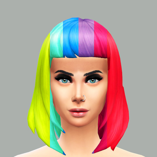 As promised, I began recolouring the (gorgeous) Cleo hair by missfortunesims. I still need to fix th