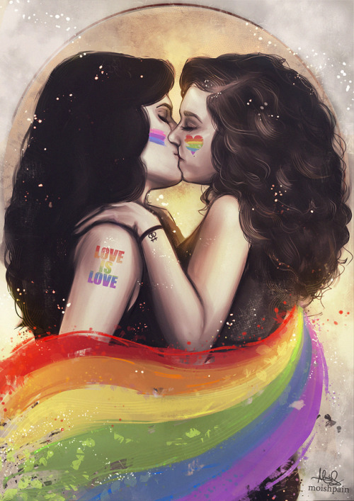 sheep-in-clouds:  Alana and Margot celebrating Pride <3