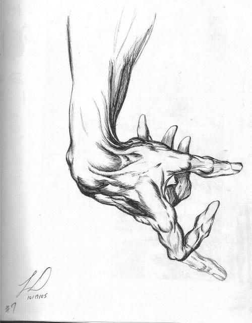 red-lipstick: Kiyokushitaka - Study Of A Hand- Number 2, 2006       Drawings