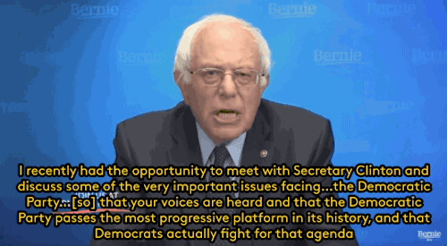 refinery29:  Bernie vows to stay in the race for the Democratic nomination so that he can push the party leftWhen Bernie Sanders scheduled a major announcement Thursday, many suspected that he would announce the suspension of his campaign. Sanders instead