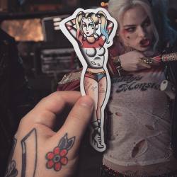 derickjames:Preparing to Suicide SKWAD movie, hope it’s not to awful 😅 #suicidesquad #dc #harleyquinn #margotrobbie #derickjames #geek #comicstattoo #tattoo #traditional #tattooflash #geektattoo #tattoopins #nerdytattoos #tattoodo #skwad #skwadtattoo