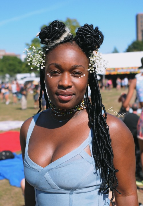 Petroneilla (IG: @lapis_lazulli), consultant at UNICEF, at the AFROPUNK Festival in Brooklyn.