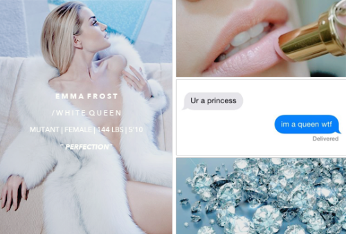 ligtwood: Favorite heroes / heroines: Emma Frost / White Queen That’s how I survived. Tim