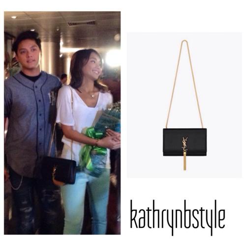 Kathryn Bernardo Style — Kathryn was spotted bringing this YSL bag.