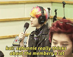 pandreos:  sehun gets teary after suho read his message to all the members    