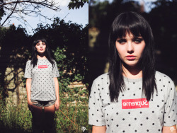 jordangreen:  Mel Clarke @ Mode Models // Farnham, UK Mel wearing Supreme X Comme Des Garcons collab t-shirt.