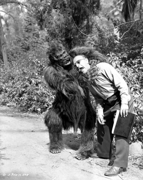 The titular star of Mark of the Gorilla vents his dissatisfaction on director William Berke, 1950.