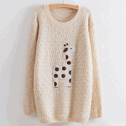 doriimer:  Cute Giraffe Sweater • SammyDress