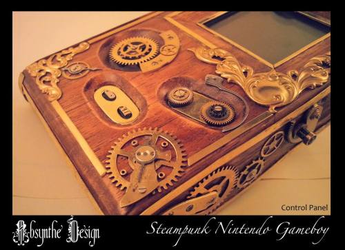 nomalez:  STEAMPUNK NINTENDO GAMEBOY by Absynthe Design Absynthe Design on the web: Facebook / Deviantart . My links(follow me): Steampunk / Video games / Nintendo / Gameboy .  