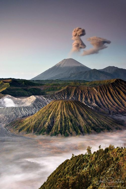 Semeru Volcano and Tengger CalderaSemeru has been erupting almost continuously since 1967 with small