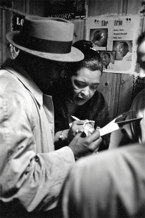 hennyproud:Never before seen photographs of Billie Holiday during her week-long engagement at the Su