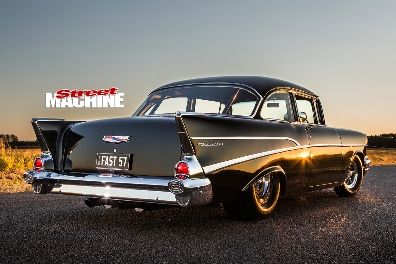 chromencurves:    1000 HP Blown 1957 Chevy 210  Photos from Street Machine, taken