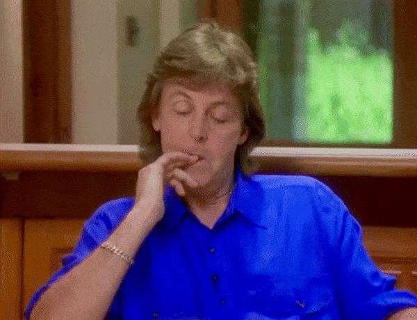 Paul McCartney Winks To Someone Off Camera, The Beatles Anthology (1995)