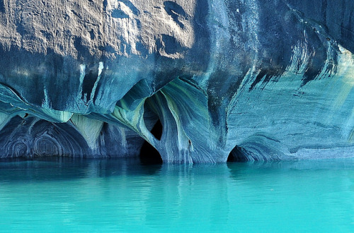 mckitterick:sixpenceee:The Marble Cathedral is a formation the mineral calcium carbonate on the shor