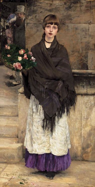 Jules Bastien Lepage: The Flower Seller, London 1882.