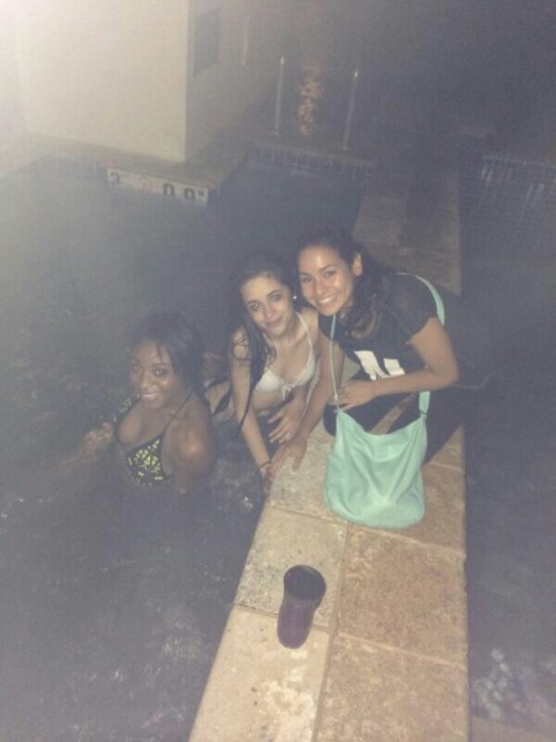 Camila and Normani with a fan
