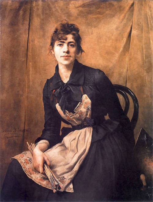fleurdulys: Self-Portrait with Apron and Brushes - Anna Billinska-Bohdanowicz1883