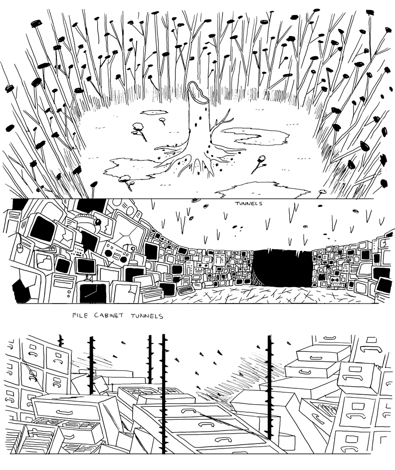 Islands concept art by character &amp; prop designer Michael DeForge