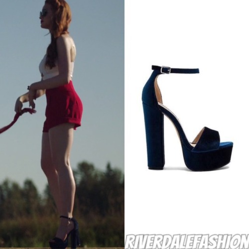 Riverdale Fashion — What: Steve Madden Gonzo Heel in Blue Velvet (Sold...