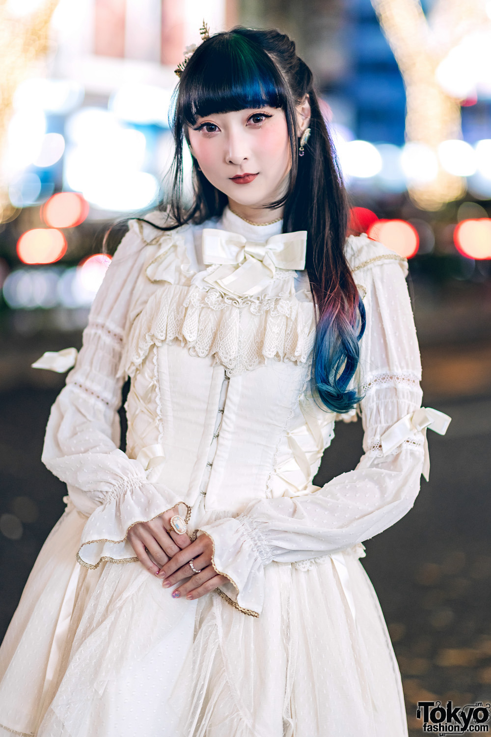 tokyo-fashion:Tokyo-based fashion model RinRin Doll on the street in Harajuku wearing