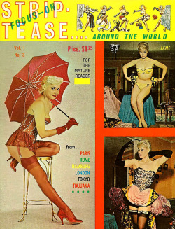 Jody Lawrence Appears On The Cover Of ‘Focus On Strip-Tease’ (Vol.1 - No.3) Magazine;