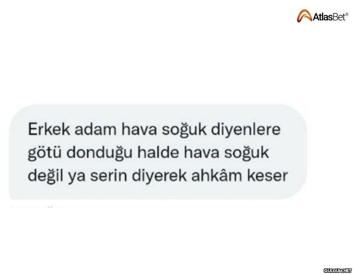 Erkek adam hava soğuk...