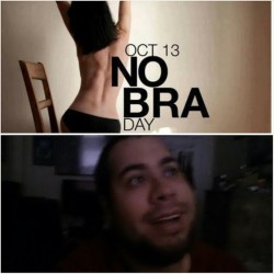 Happy Monday. #nobraday