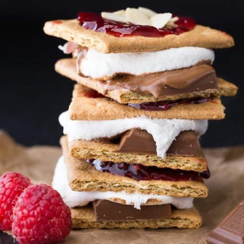 -=- CHOCOLATE RASPBERRY S’MORES