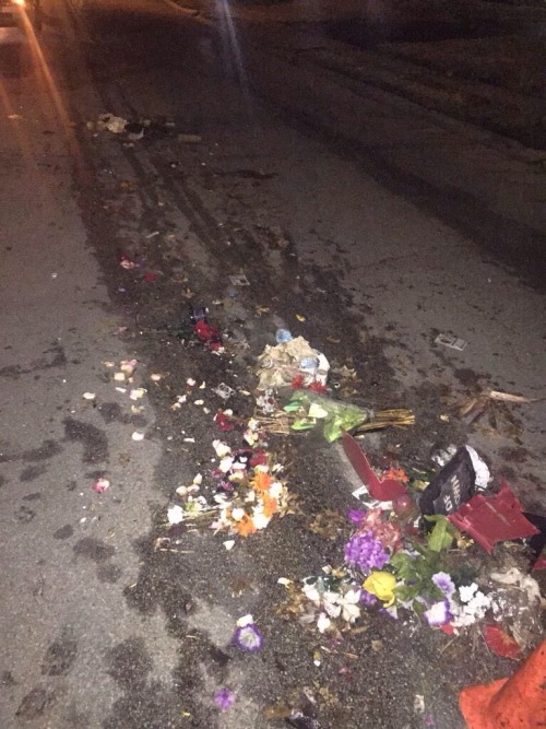 thisiseverydayracism:peopleofthediaspora:yungrufio:nosdrinker:Mike Brown memorial destroyed again -1